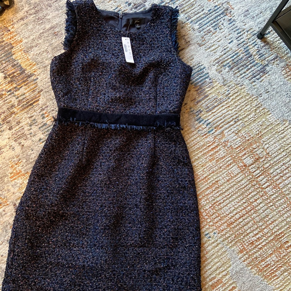 Jcrew navy tweed dress - size 8P